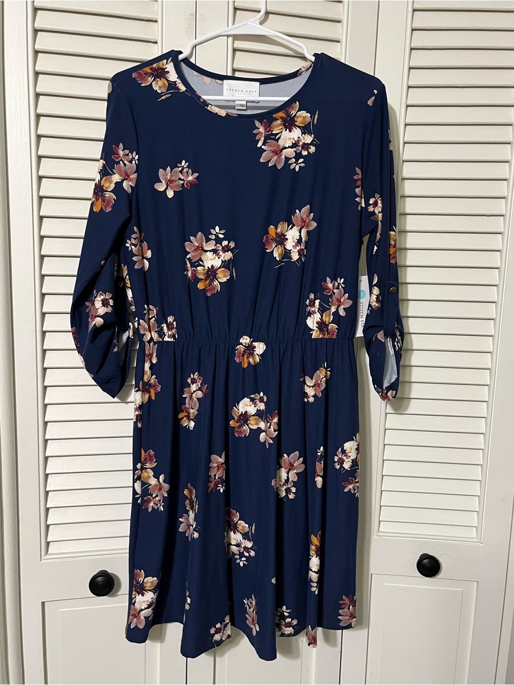 Navy Floral Dress